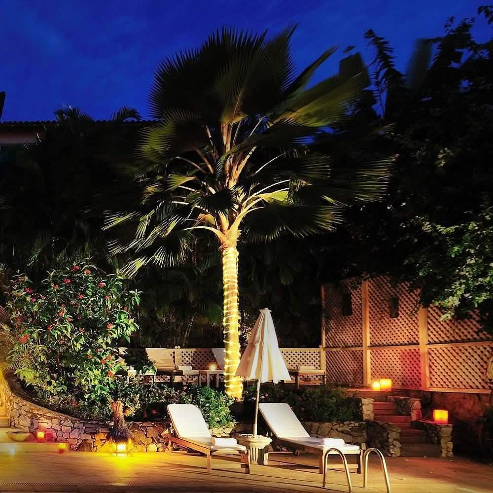 100 LED Solar Power Fairy String Rope Light - Warm White DailySale