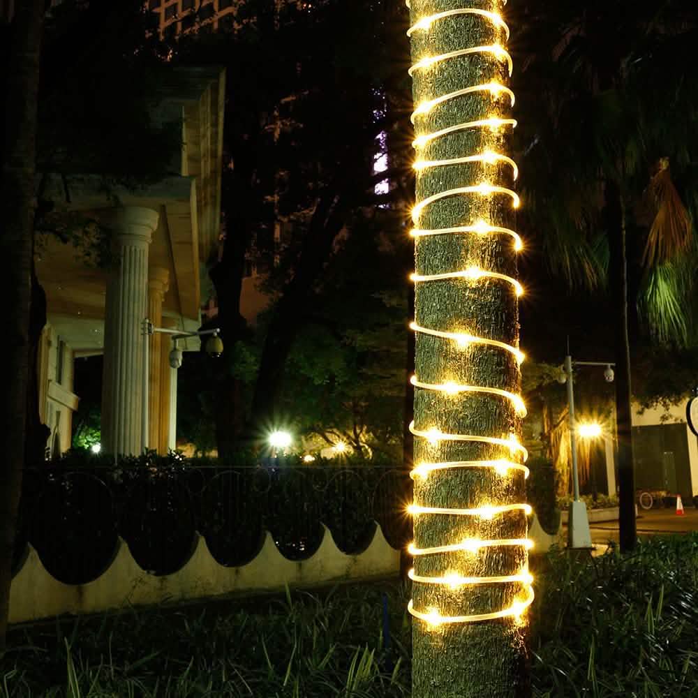 100 LED Solar Power Fairy String Rope Light - Warm White DailySale