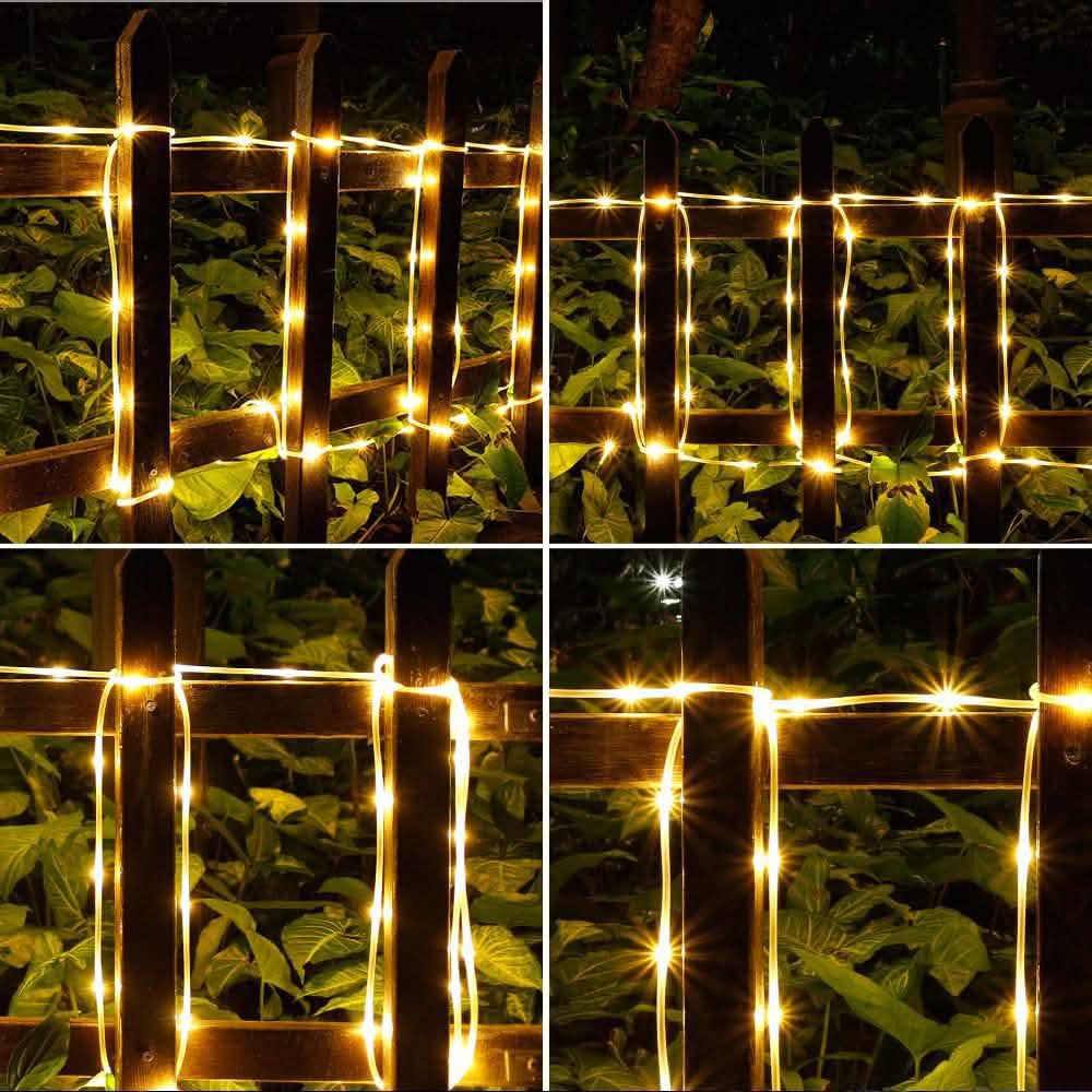 100 LED Solar Power Fairy String Rope Light - Warm White DailySale