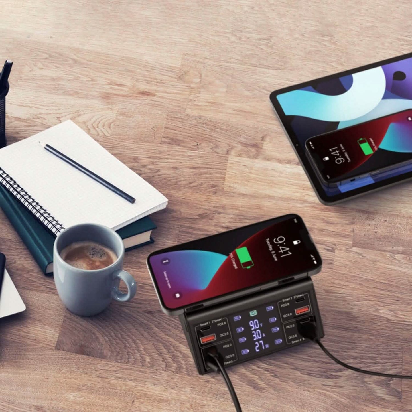 100W USB Charging Station 8-Port Charging Hub DailySale
