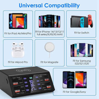 100W USB Charging Station 8-Port Charging Hub DailySale