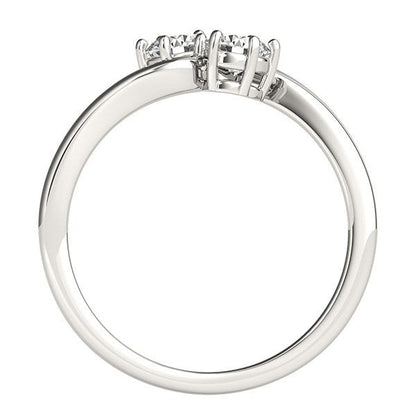 Solitaire Two Stone Diamond Ring in 14k White Gold (1/2 cttw) Bids.com