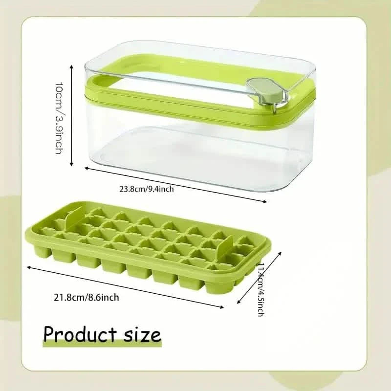 101oz. Ice Cube Tray Set - 64 Pcs Silicone Ice Cube Tray With Lid & Bin DailySale