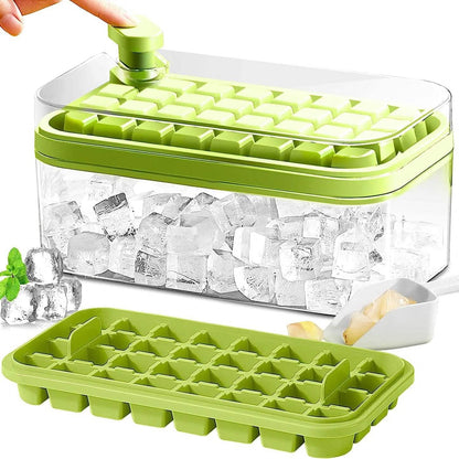 101oz. Ice Cube Tray Set - 64 Pcs Silicone Ice Cube Tray With Lid & Bin DailySale