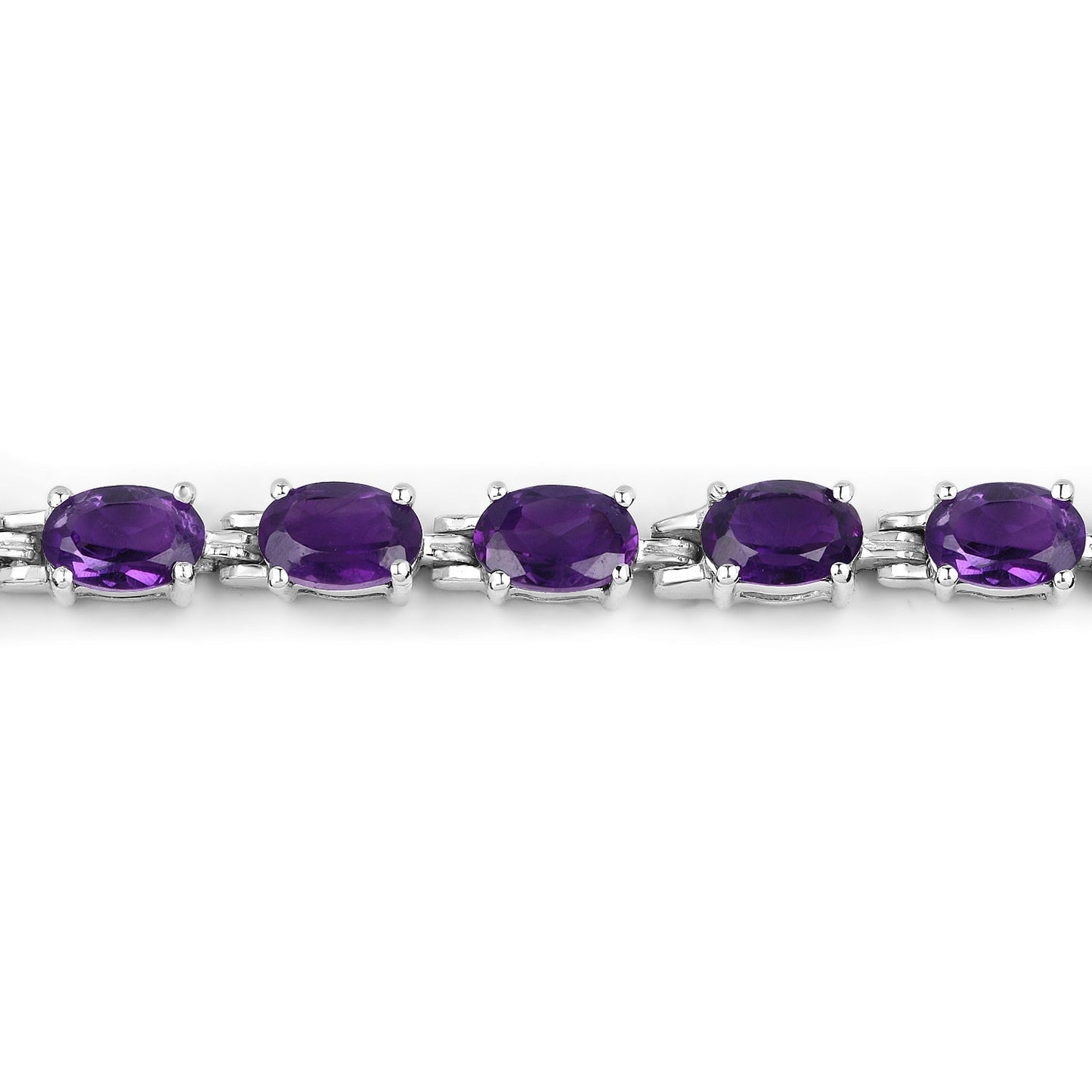 7.98 Carat Genuine Amethyst .925 Sterling Silver Bracelet Bids.com