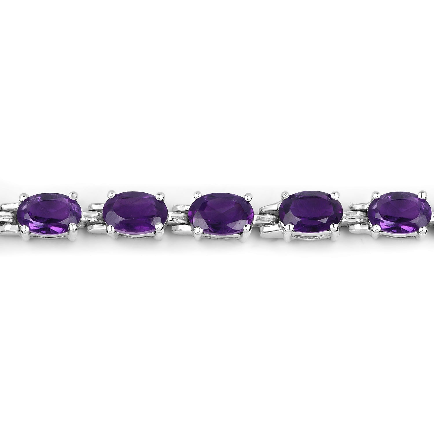 7.98 Carat Genuine Amethyst .925 Sterling Silver Bracelet Bids.com