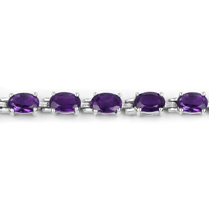 7.98 Carat Genuine Amethyst .925 Sterling Silver Bracelet Bids.com