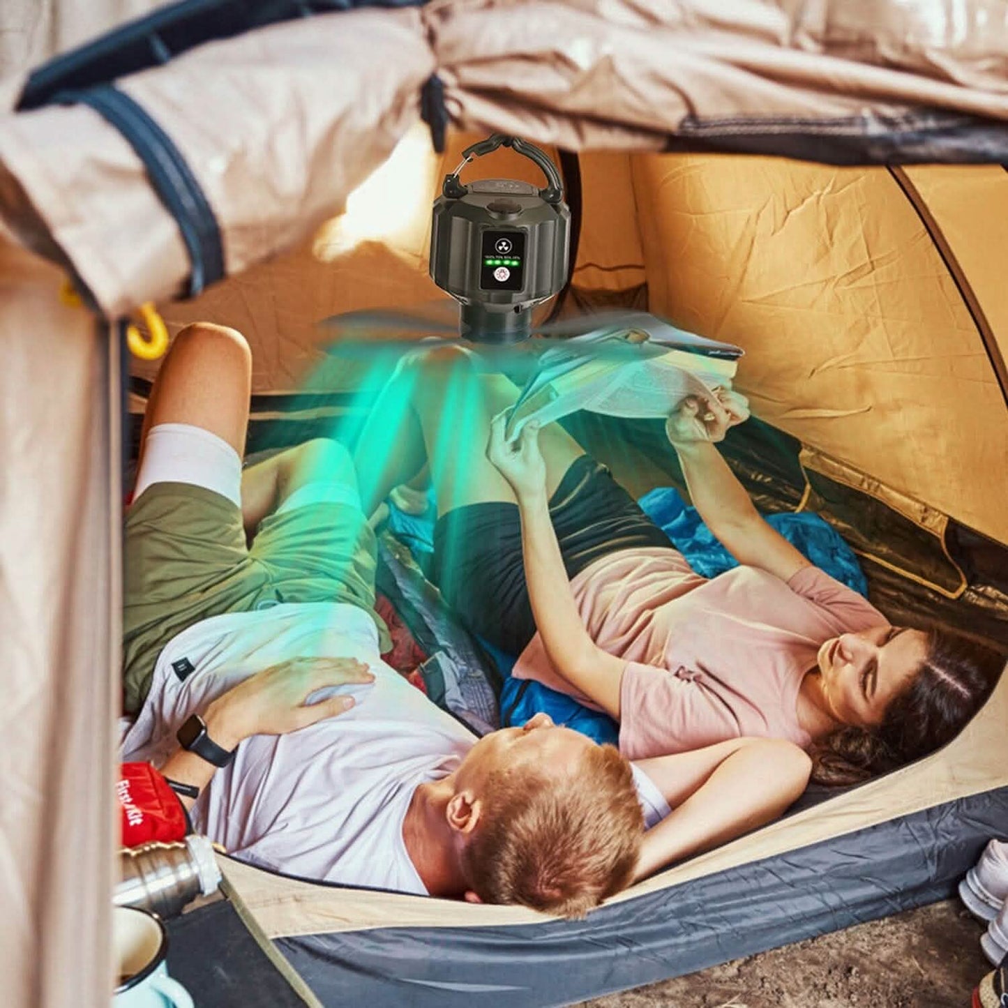 10400mAh USB Battery Powered Hanging Tent Lantern Fan Power Bank DailySale