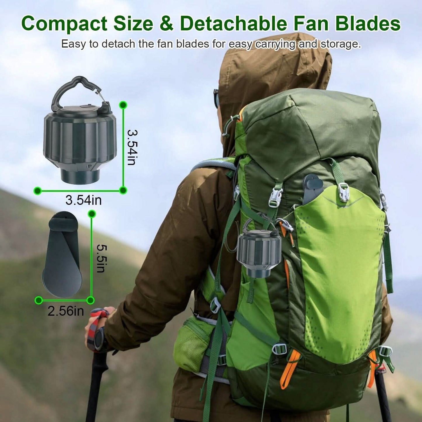 10400mAh USB Battery Powered Hanging Tent Lantern Fan Power Bank DailySale
