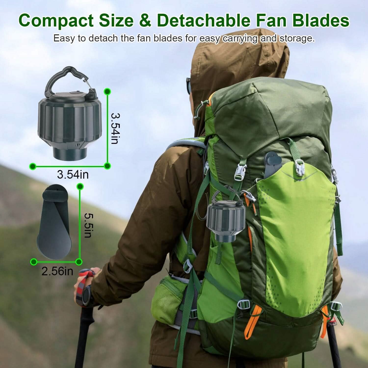 10400mAh USB Battery Powered Hanging Tent Lantern Fan Power Bank DailySale