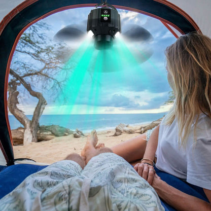 10400mAh USB Battery Powered Hanging Tent Lantern Fan Power Bank DailySale