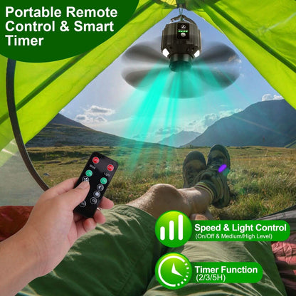 10400mAh USB Battery Powered Hanging Tent Lantern Fan Power Bank DailySale