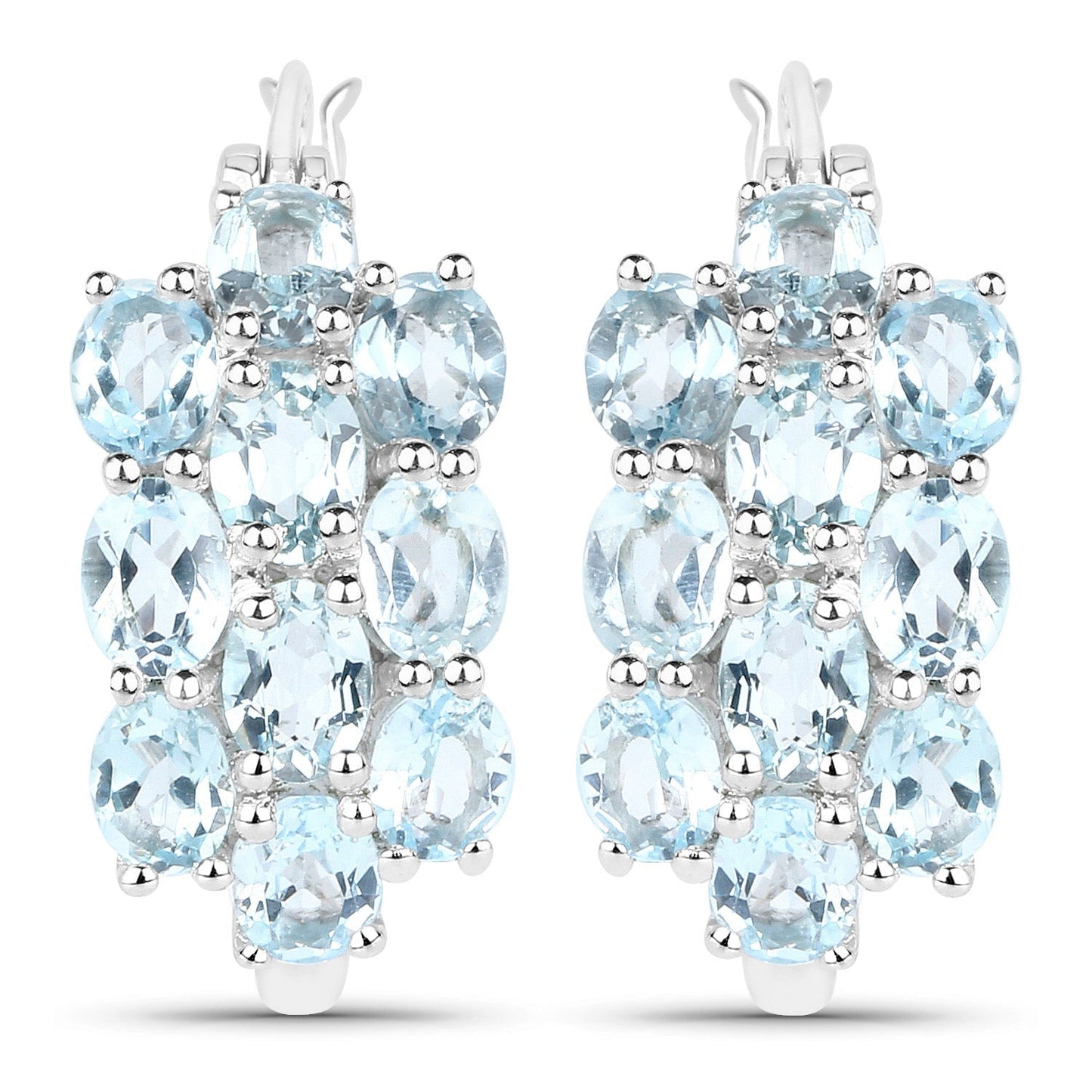 9.88 Carat Genuine Blue Topaz .925 Sterling Silver 3 Piece Jewelry Set (Ring, Earrings, and Pendant w/ Chain) Bids.com