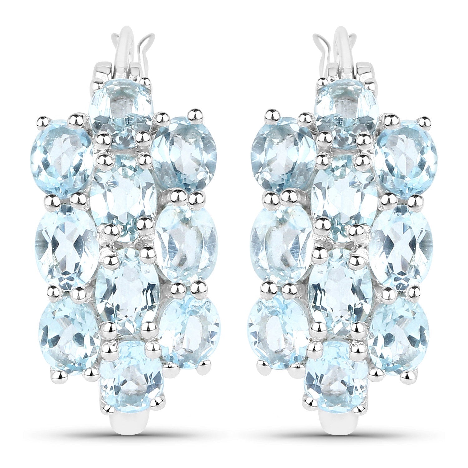 9.88 Carat Genuine Blue Topaz .925 Sterling Silver 3 Piece Jewelry Set (Ring, Earrings, and Pendant w/ Chain) Bids.com