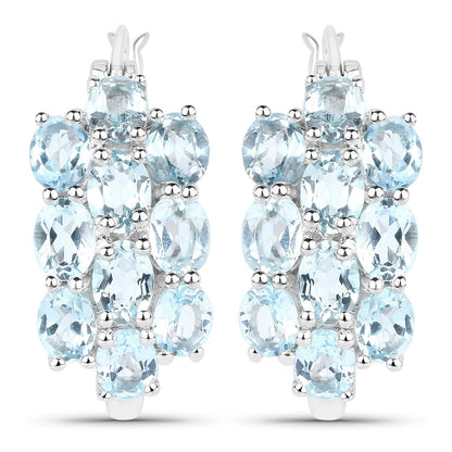 9.88 Carat Genuine Blue Topaz .925 Sterling Silver 3 Piece Jewelry Set (Ring, Earrings, and Pendant w/ Chain) Bids.com