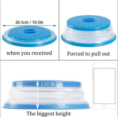 10.5 inch Collapsible Food Plate Lid Cover DailySale