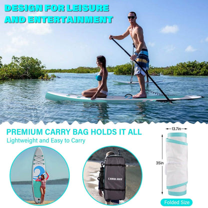 10’6” x 32”x 6” Paddle Boards for Adults with Premium SUP Accessories and Backpack DailySale