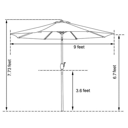106.3-Inch Outdoor Patio Umbrella DailySale