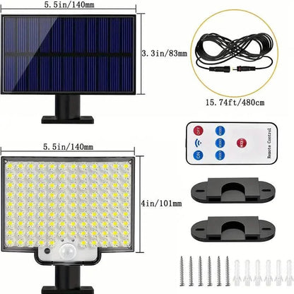 106LED Super Bright Motion Sensor Solar Power LED Garden Wall Light DailySale
