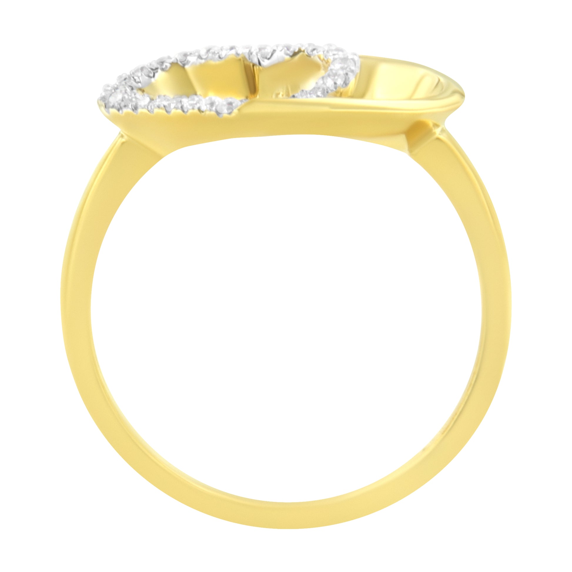 14KT Yellow Gold 1/10 ctw. Diamond Heart Shape Ring (K-L, I1-I2) - Size 7 Bids.com