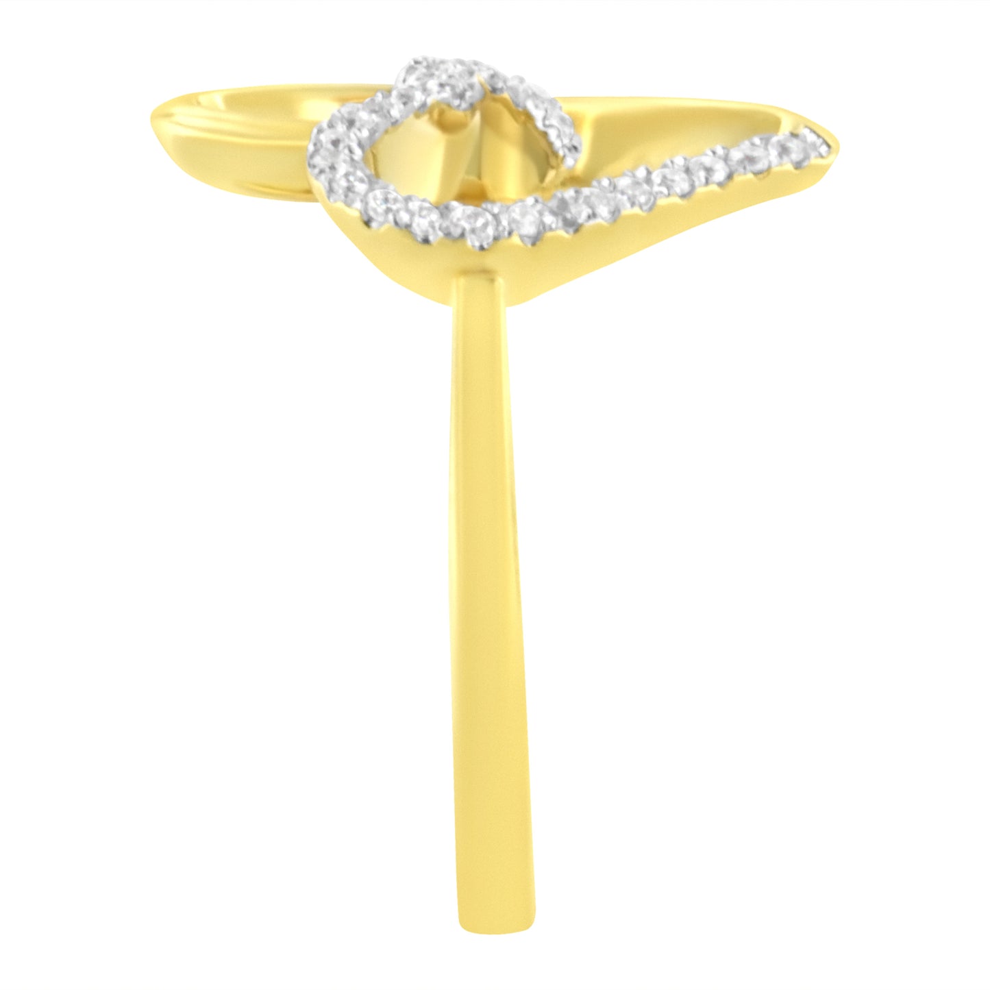 14KT Yellow Gold 1/10 ctw. Diamond Heart Shape Ring (K-L, I1-I2) - Size 7 Bids.com