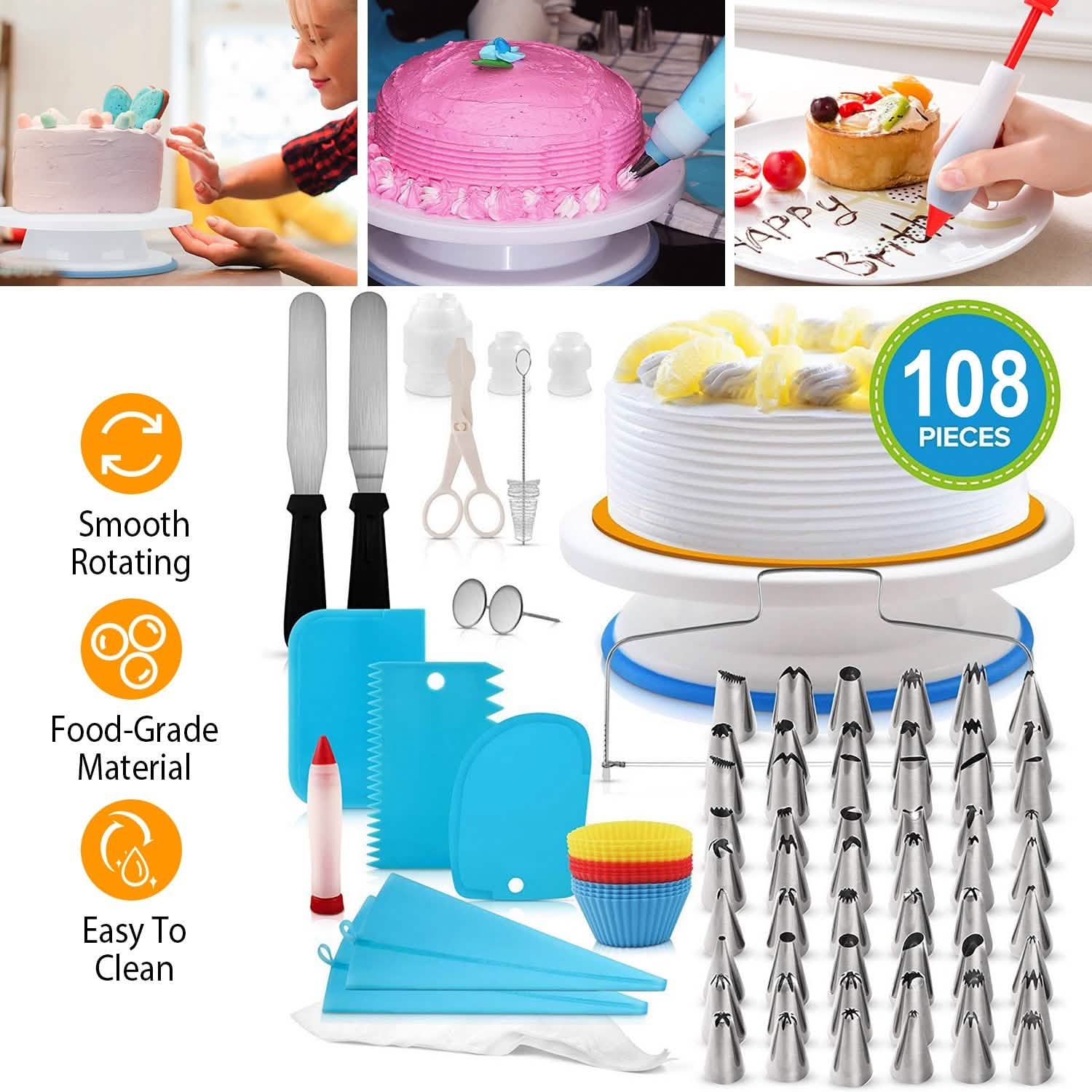 108-Piece: Cake Decorating Supplies Kit DailySale
