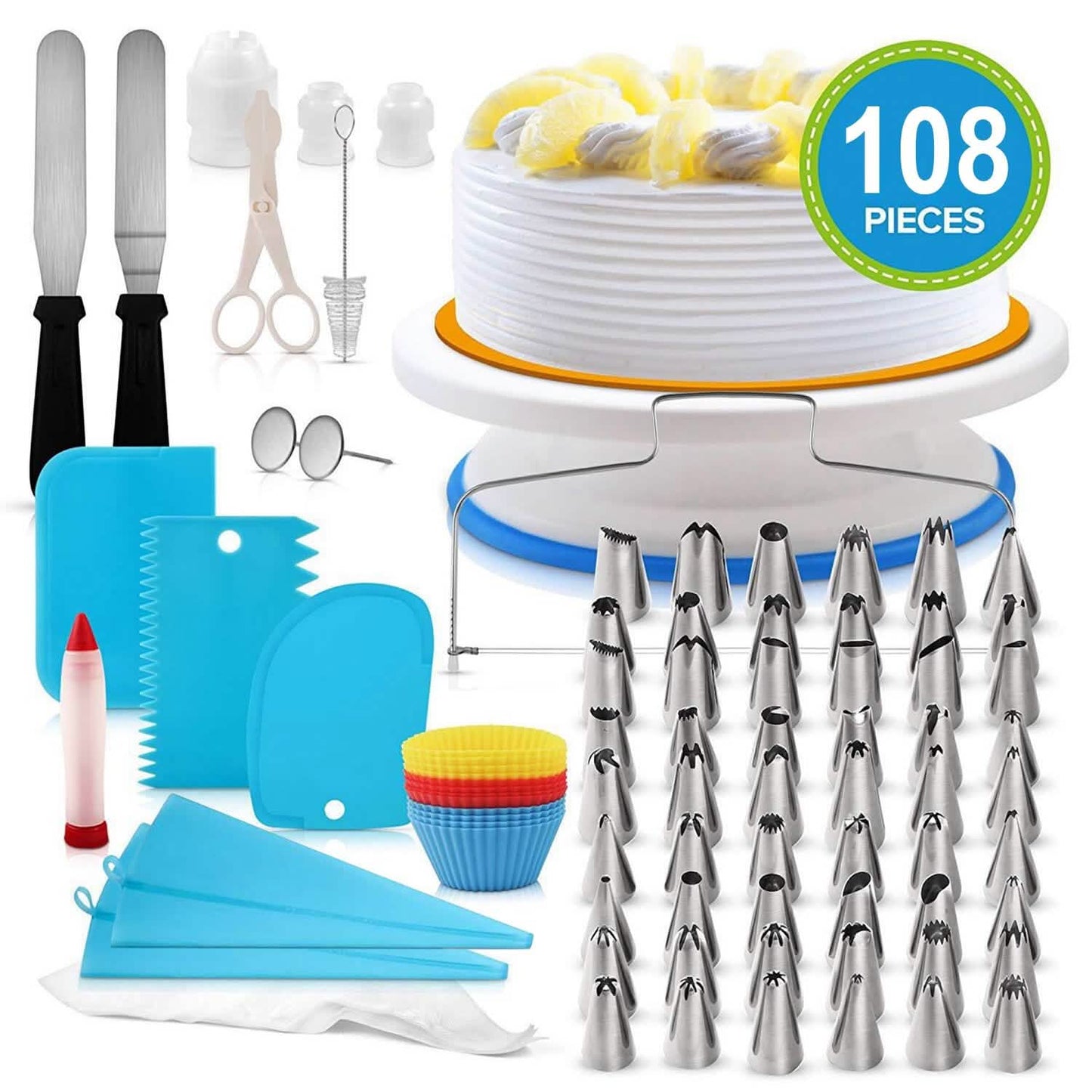 108-Piece: Cake Decorating Supplies Kit DailySale