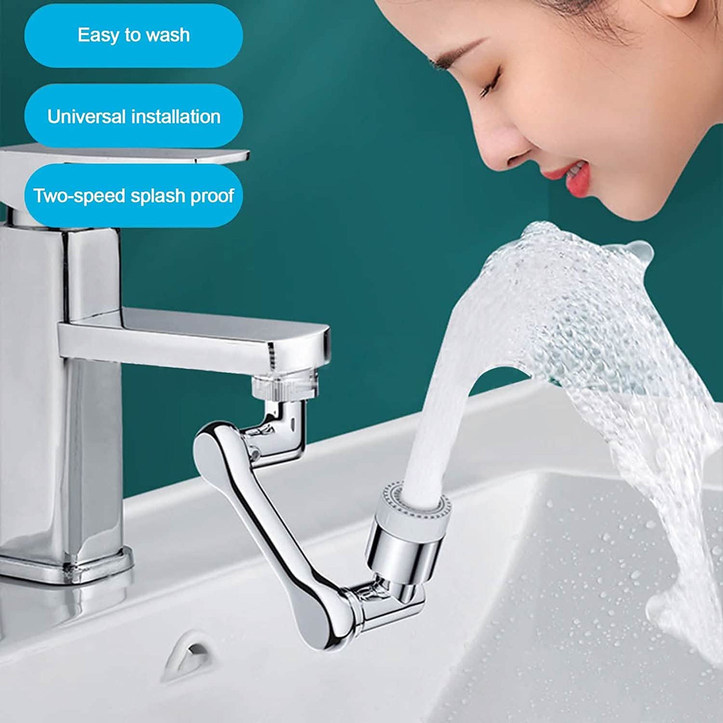1080 Degree Extension Universal Faucet Aerator 2 Modes DailySale