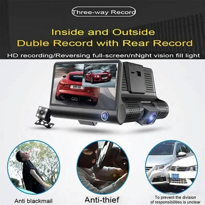 1080P 3-Camera Recorder Dash Cam with Night Vision DailySale