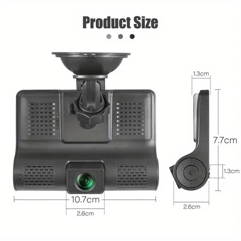 1080P 3-Camera Recorder Dash Cam with Night Vision DailySale