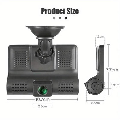 1080P 3-Camera Recorder Dash Cam with Night Vision DailySale