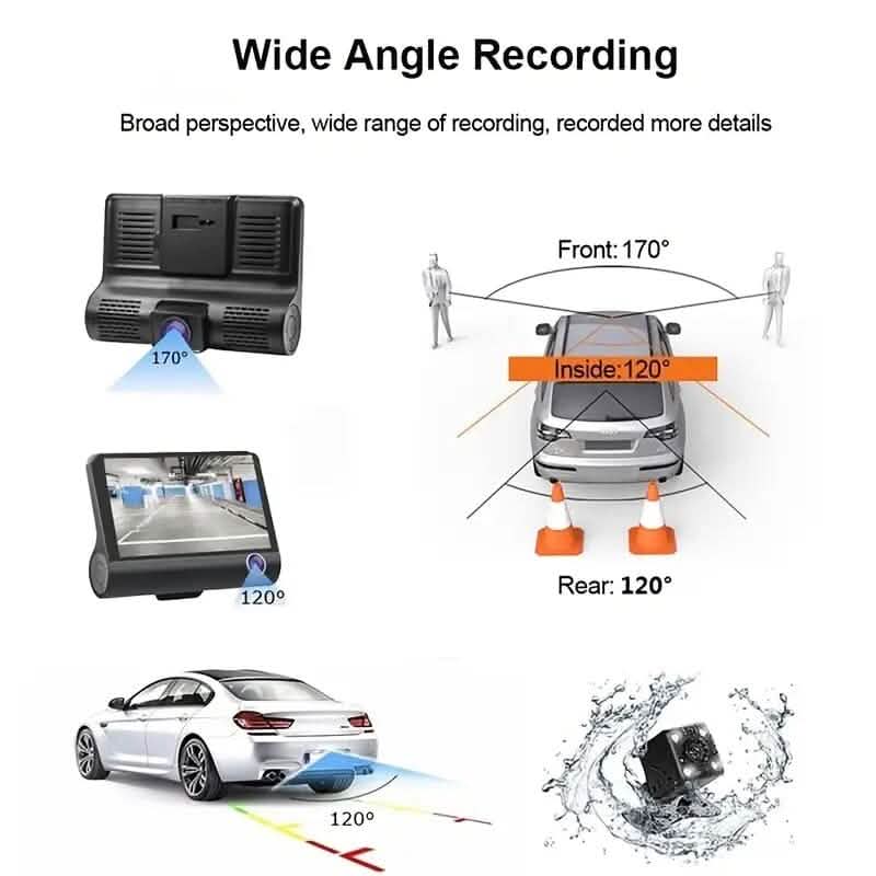 1080P 3-Camera Recorder Dash Cam with Night Vision DailySale