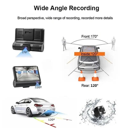1080P 3-Camera Recorder Dash Cam with Night Vision DailySale