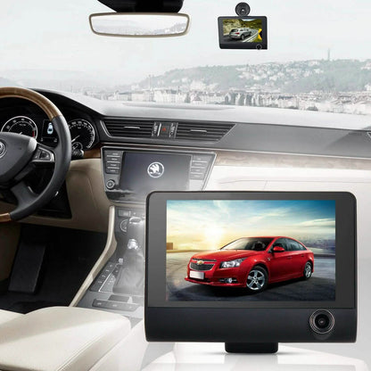 1080P 4" Dual Lens HD Car DVR Rearview Video Dash Cam Recorder Camera G-sensor DailySale