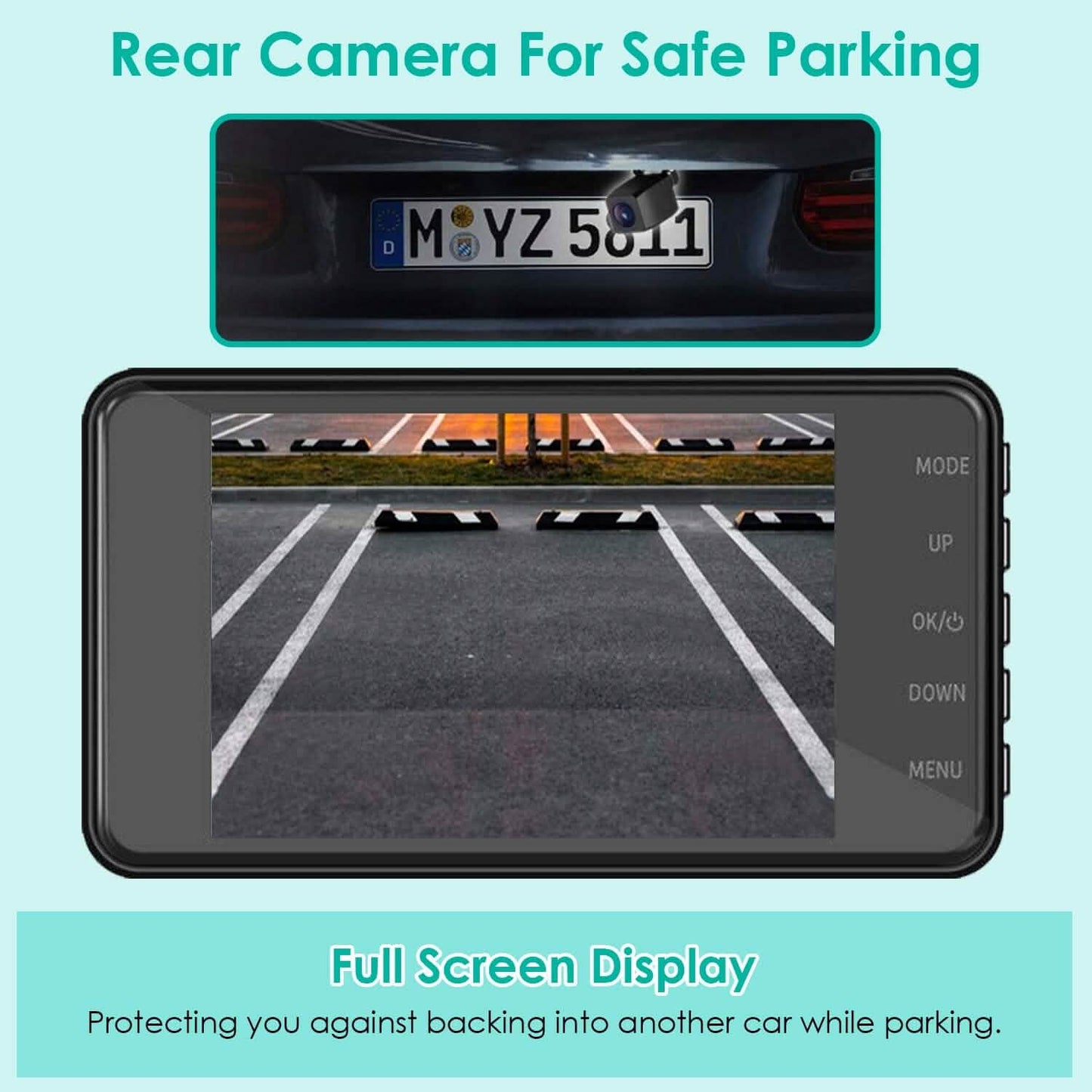 1080P 4-Inch Touch Screen Dual Dash Cam DailySale