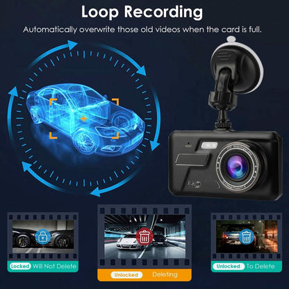 1080P 4-Inch Touch Screen Dual Dash Cam DailySale