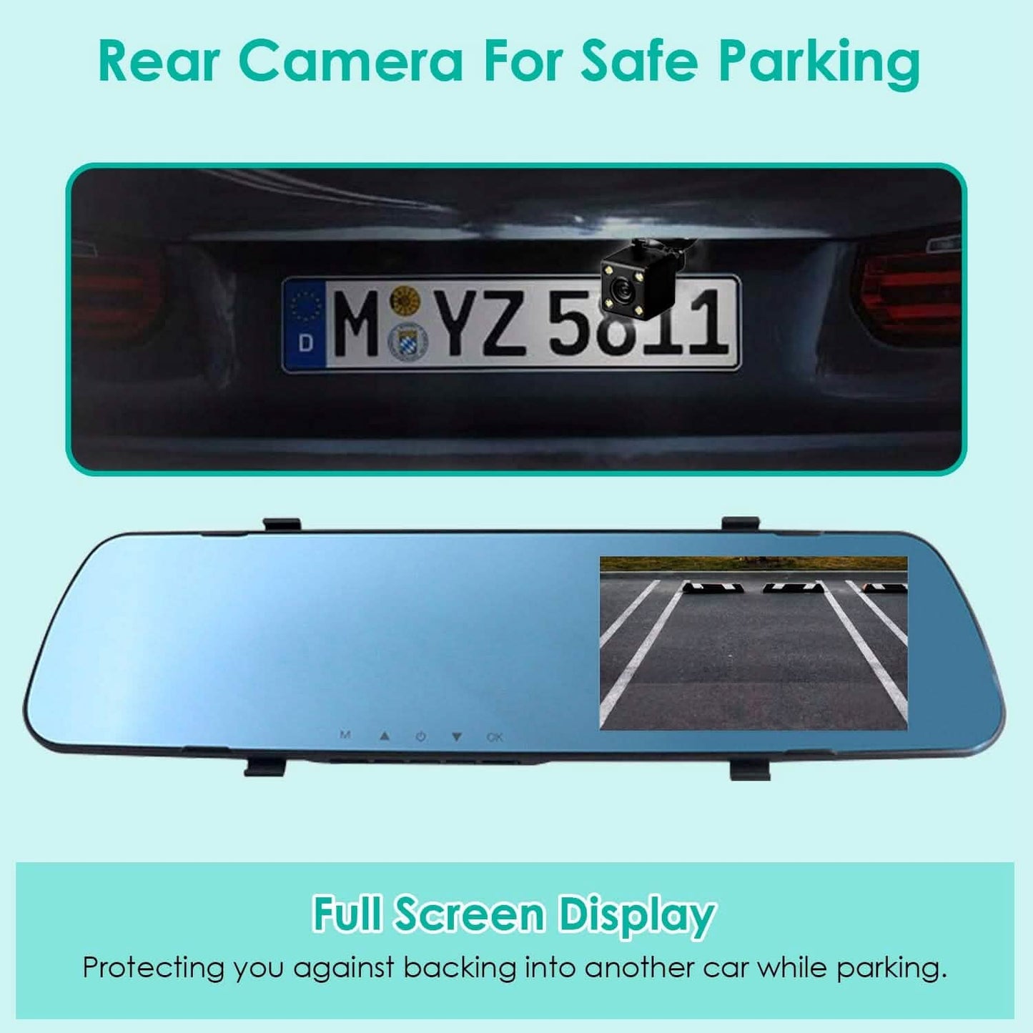 1080P Car DVR 4.3inches Dash Cam with 140° Angle Loop Recording DailySale