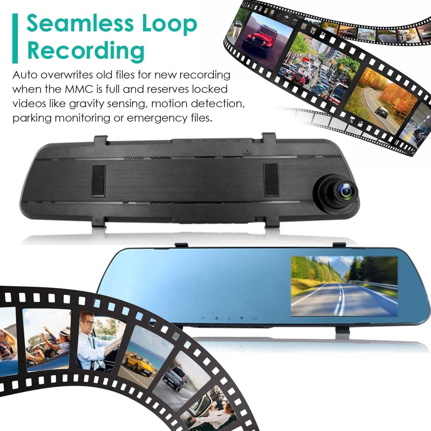 1080P Car DVR 4.3inches Dash Cam with 140° Angle Loop Recording DailySale