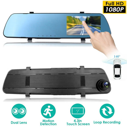 1080P Car DVR 4.3inches Dash Cam with 140° Angle Loop Recording DailySale