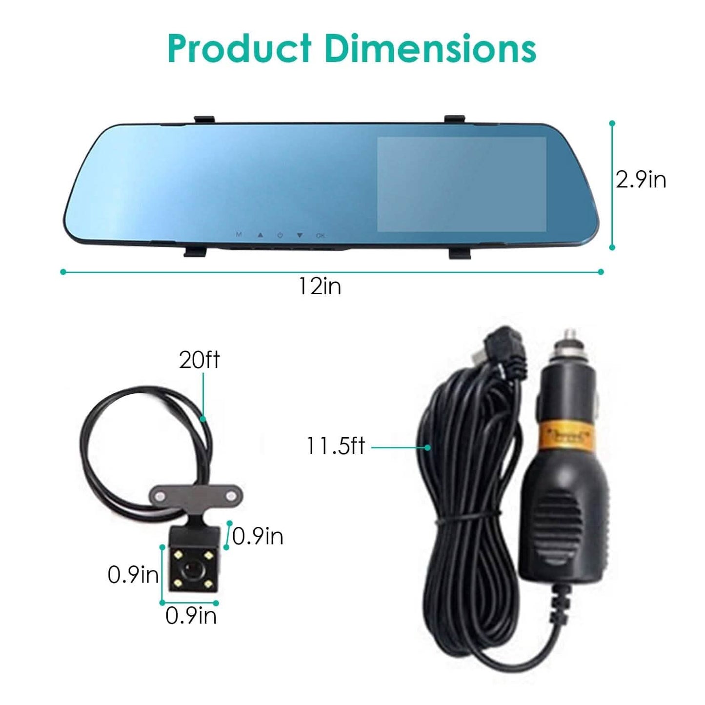 1080P Car DVR 4.3inches Dash Cam with 140° Angle Loop Recording DailySale