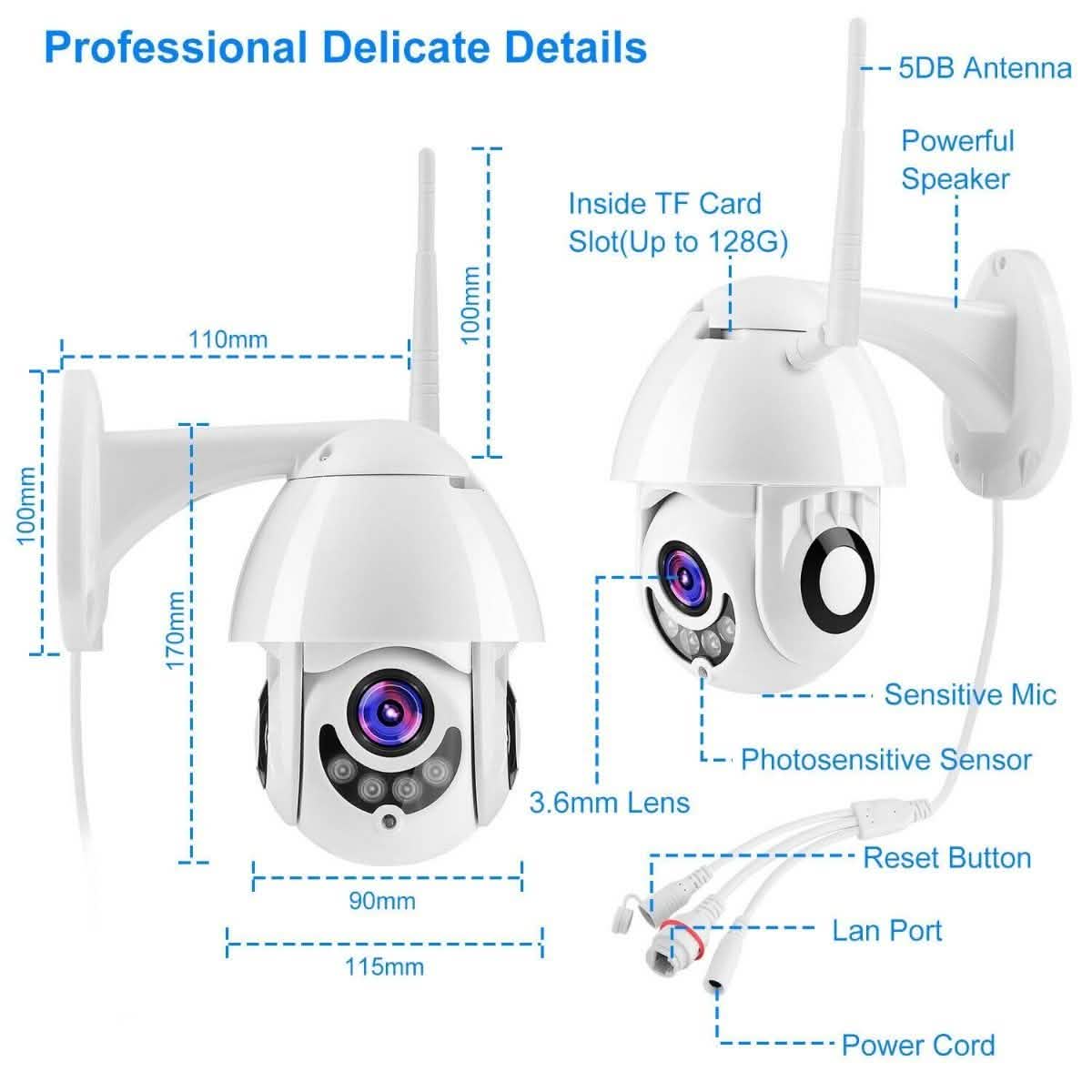1080P FHD WiFi IP Camera Two-Way DailySale
