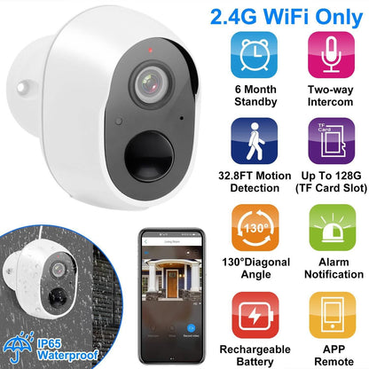 1080P FHD WiFi IP Two-Way Audio Security Surveillance Camera DailySale