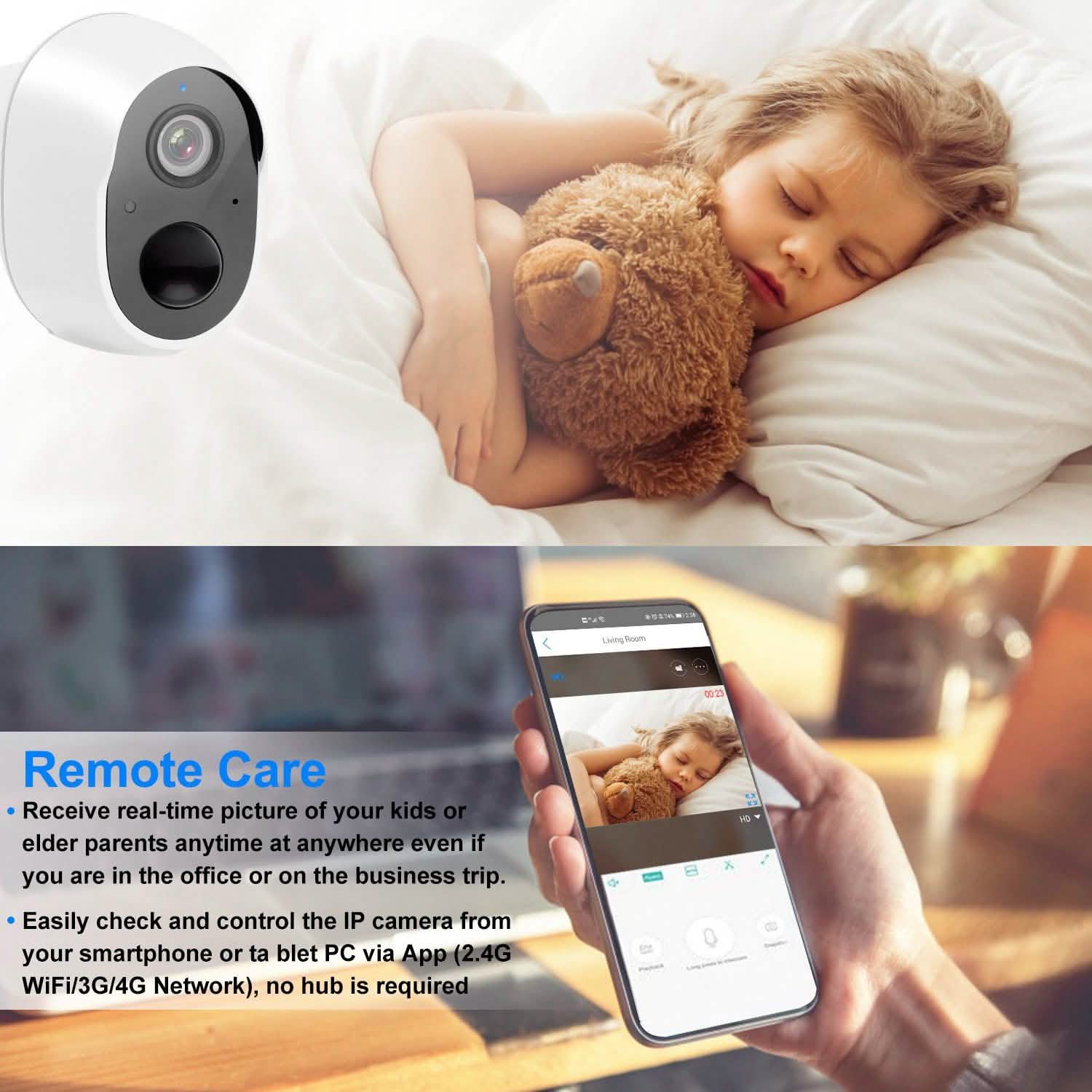 1080P FHD WiFi IP Two-Way Audio Security Surveillance Camera DailySale