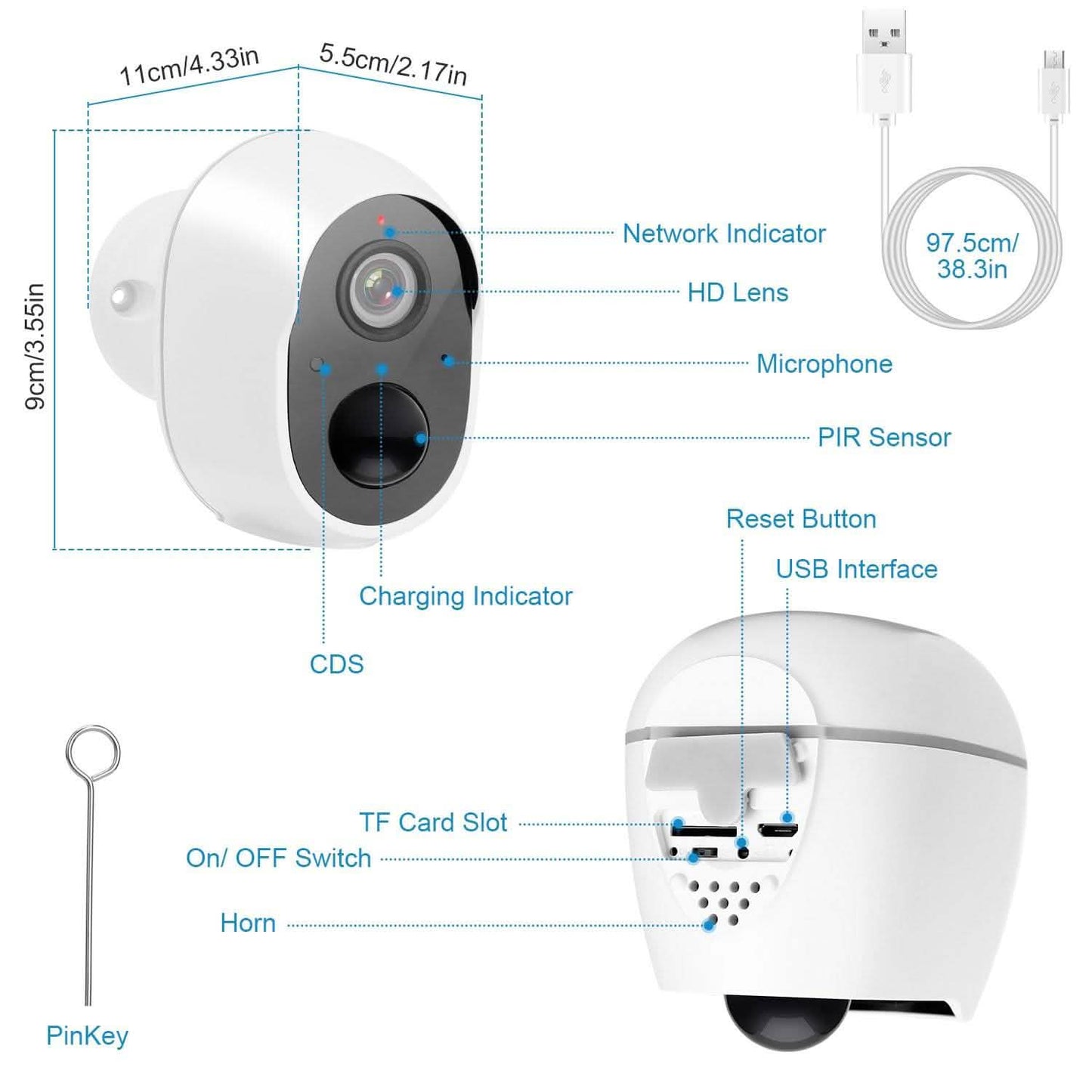 1080P FHD WiFi IP Two-Way Audio Security Surveillance Camera DailySale