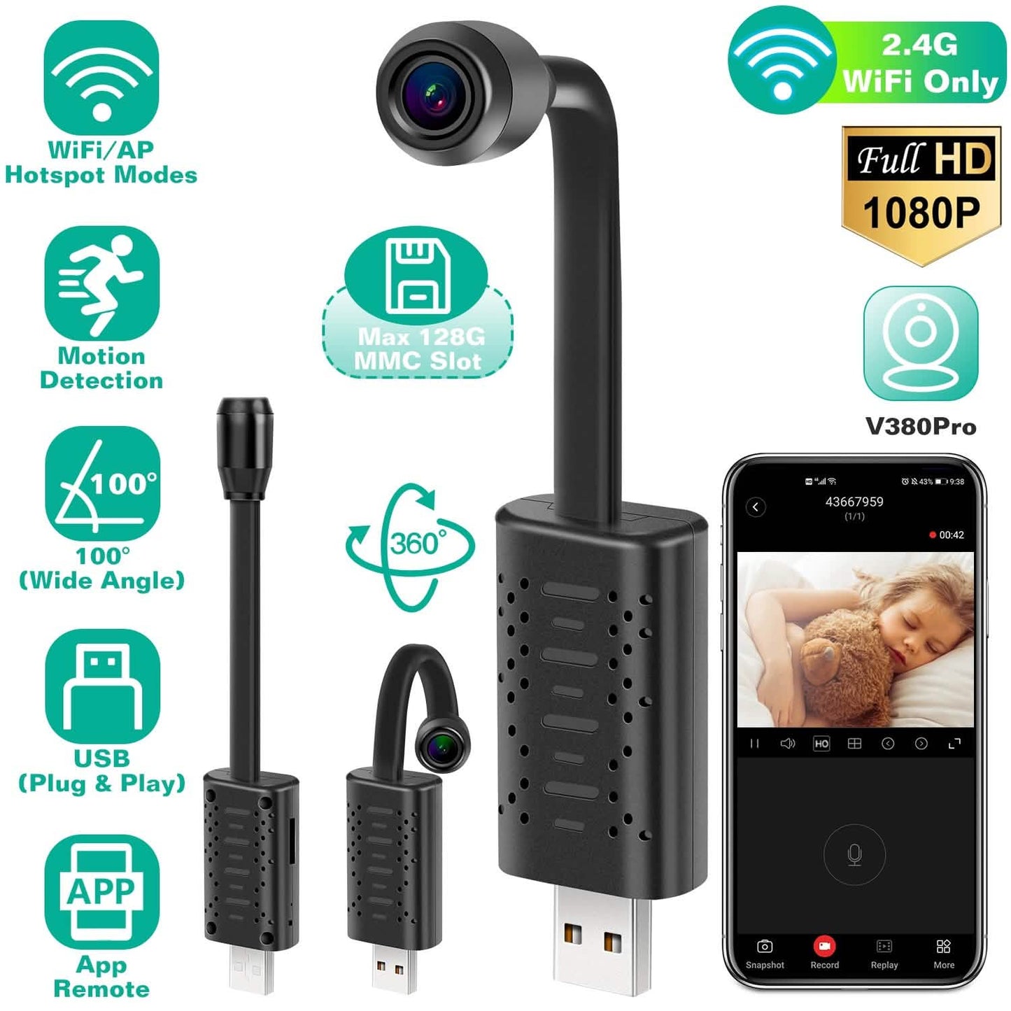 1080P HD Mini USB IP Camera Motion Detection DailySale