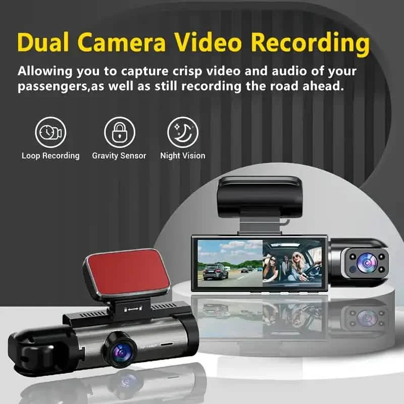 1080P High-Definition Dual Camera Dash Cam for Cars 3.16 Inch IPS Screen GPS and Lane Departure Warning DailySale
