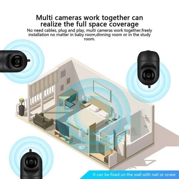 1080P Intelligent Tracking Home Security Camera HD Wifi PTZ Camera DailySale