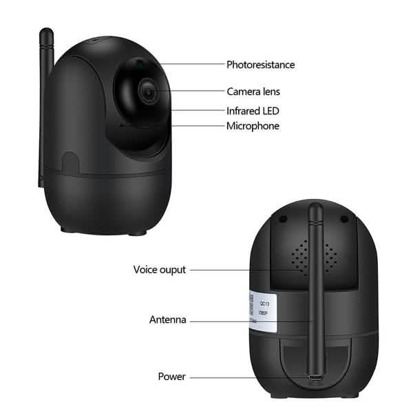 1080P Intelligent Tracking Home Security Camera HD Wifi PTZ Camera DailySale
