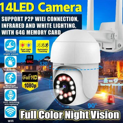 1080P Outdoor Full Color Night Vision Surveillance Camera DailySale