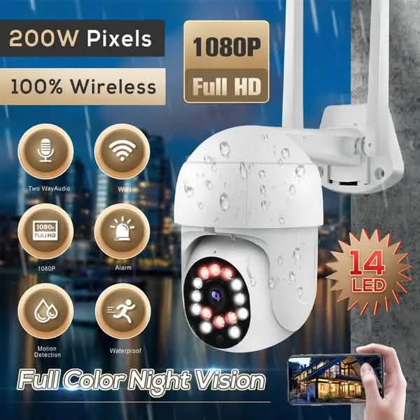 1080P Outdoor Full Color Night Vision Surveillance Camera DailySale